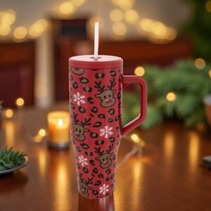 Reindeer and Snowflake Tumbler New